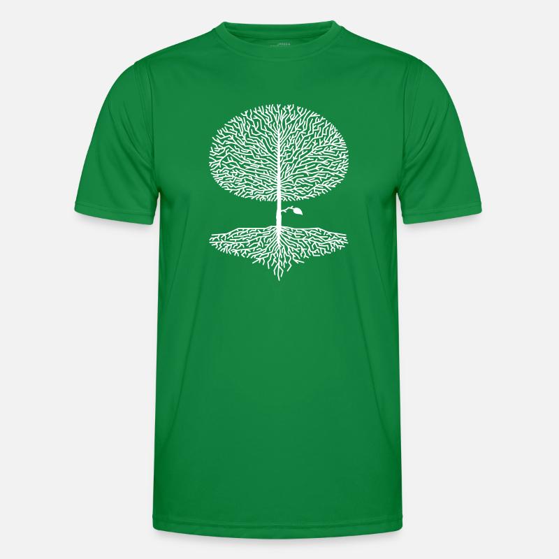 Deciduous Tree Crown Forest Oak Beech Nature Linden Branches Men's Functional T-Shirt