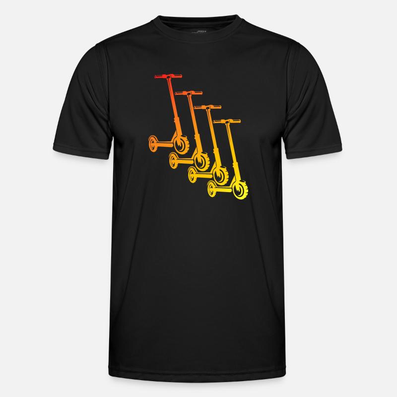 E-Scooter E-Roller Scooter - Männer Funktions-T-Shirt - Schwarz