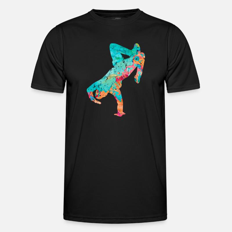 Breakdance Breakdancer PopArt - Men's Functional T-Shirt - black