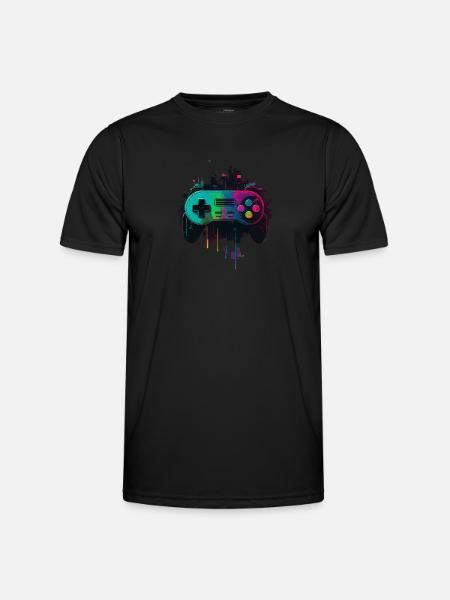 Retro Console - Men's Functional T-Shirt - black