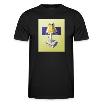 Lampe de design industriel - T-shirt sport Homme - noir - Devant - AI Model Male 178 dark (178cm)