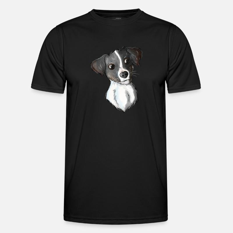 Jack Russell Pattern 5 - Men's Functional T-Shirt - black