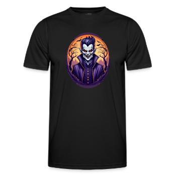 Gruseliges Fête d’Halloween Kostüm Vampir - T-shirt sport Homme - noir - Devant - AI Model Male 178 dark (178cm)