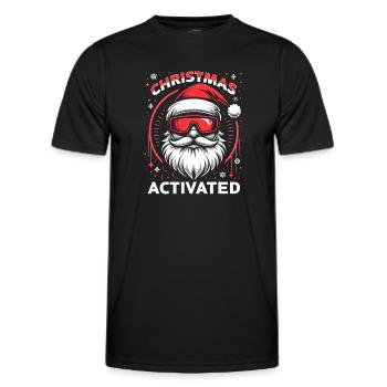 Christmas Mode Activated - Männer Funktions-T-Shirt - Schwarz - Vorne - AI Model Male 178 dark (178cm)