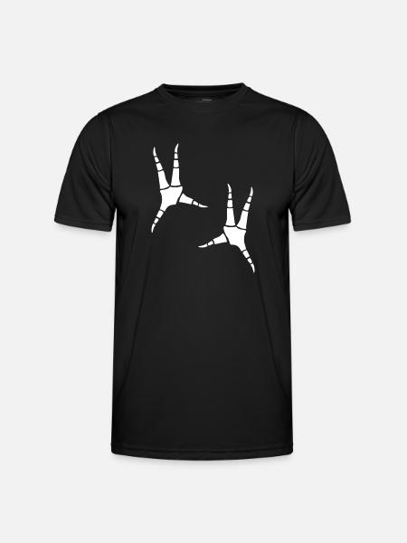 Parrot footprints - Men's Functional T-Shirt - black