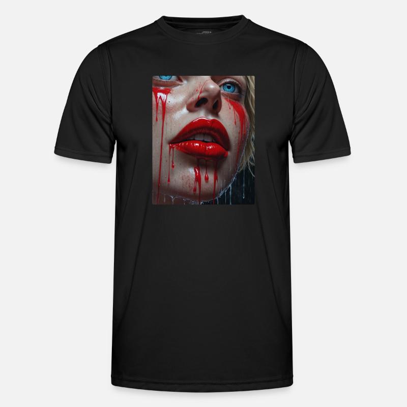 Woman's red lips Men's Functional T-Shirt