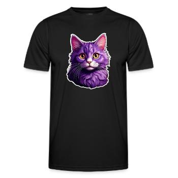 Design moderne Cat - T-shirt sport Homme - noir - Devant - AI Model Male 178 dark (178cm)