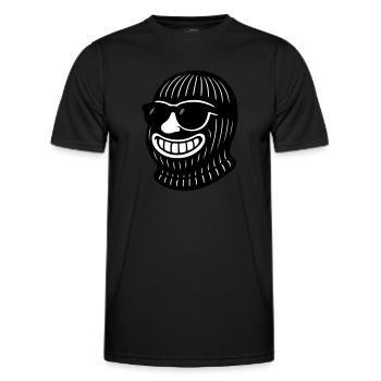 Bandit Gangster Skimaske - Männer Funktions-T-Shirt - Schwarz - Vorne - AI Model Male 178 dark (178cm)