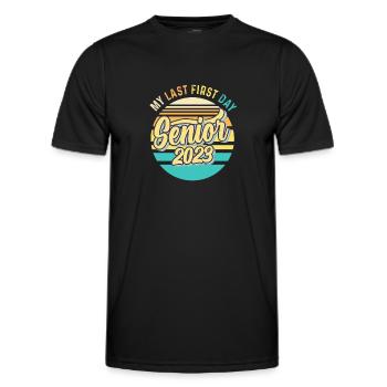 My Last First Day Senior Class of 2023 - Men's Functional T-Shirt - black - Front - AI Model Male 178 dark (178cm)