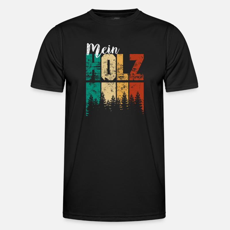 Jäger Bergsteiger Wanderer - Männer Funktions-T-Shirt - Schwarz