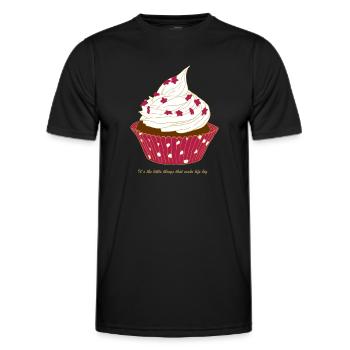 Muffin - Männer Funktions-T-Shirt - Schwarz - Vorne - AI Model Male 178 dark (178cm)
