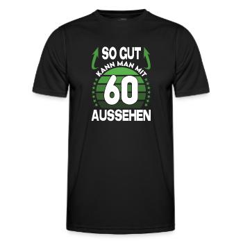 Geburtstag 60 Jahre So gut aussehen Retro Vintage - Männer Funktions-T-Shirt - Schwarz - Vorne - AI Model Male 178 dark (178cm)