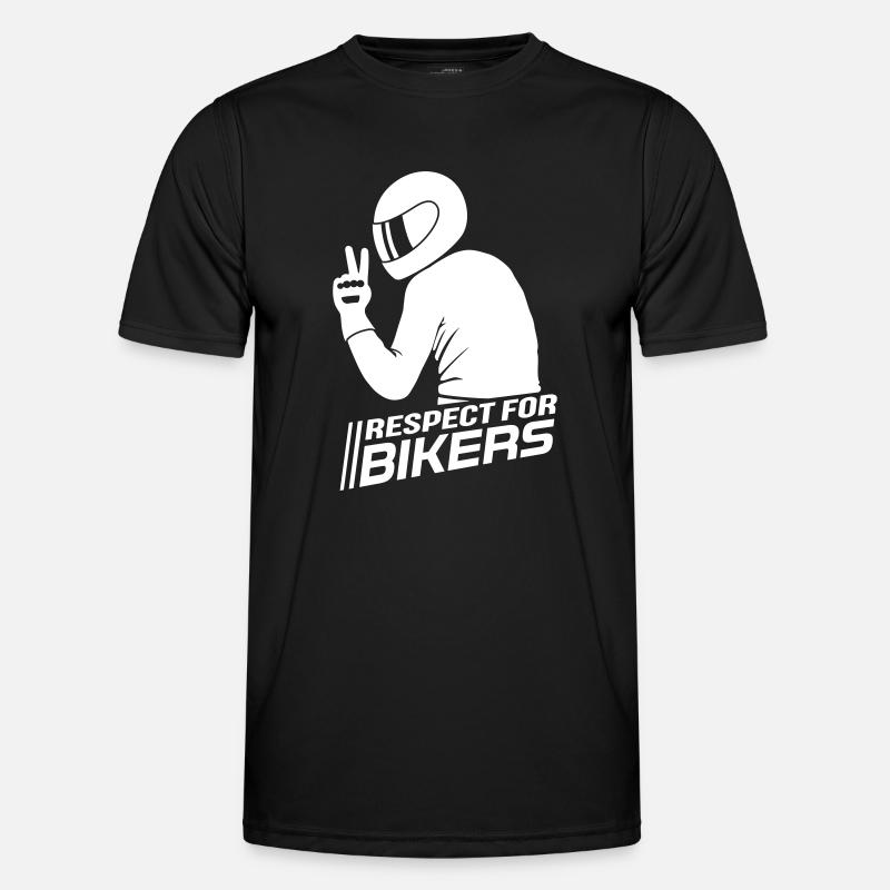 Respect for Bikers - Men's Functional T-Shirt - black