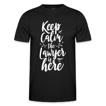Reste calme L’avocat Est Ici Avocat - T-shirt sport Homme - noir - Devant - AI Model Male 178 dark (178cm)
