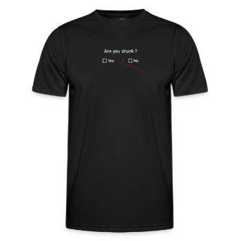 Bist du betrunken? (Weiß) - Männer Funktions-T-Shirt - Schwarz - Vorne - AI Model Male 178 dark (178cm)