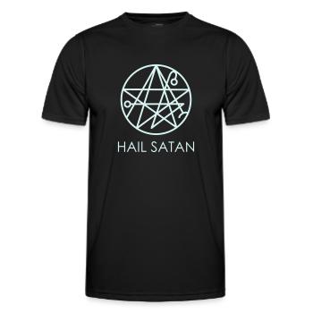 Heil Satan! - Männer Funktions-T-Shirt - Schwarz - Vorne - AI Model Male 178 dark (178cm)