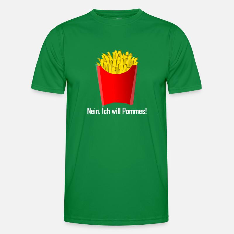 Pommes Frites Fritten Geschenk Geschenkidee Männer Funktions-T-Shirt
