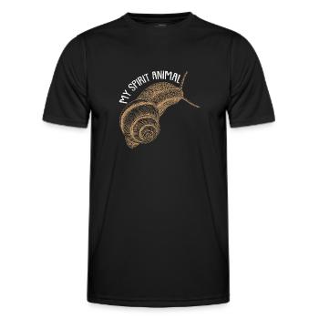 Schnecke mein Lieblingstier mein Spirit - Männer Funktions-T-Shirt - Schwarz - Vorne - AI Model Male 178 dark (178cm)