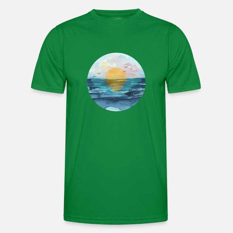 Coucher de soleil T-shirt sport Homme