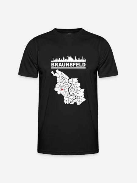 Braunsfeld - Männer Funktions-T-Shirt - Schwarz