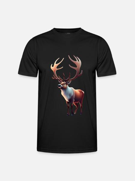 Santa Claus Reindeer - Men's Functional T-Shirt - black