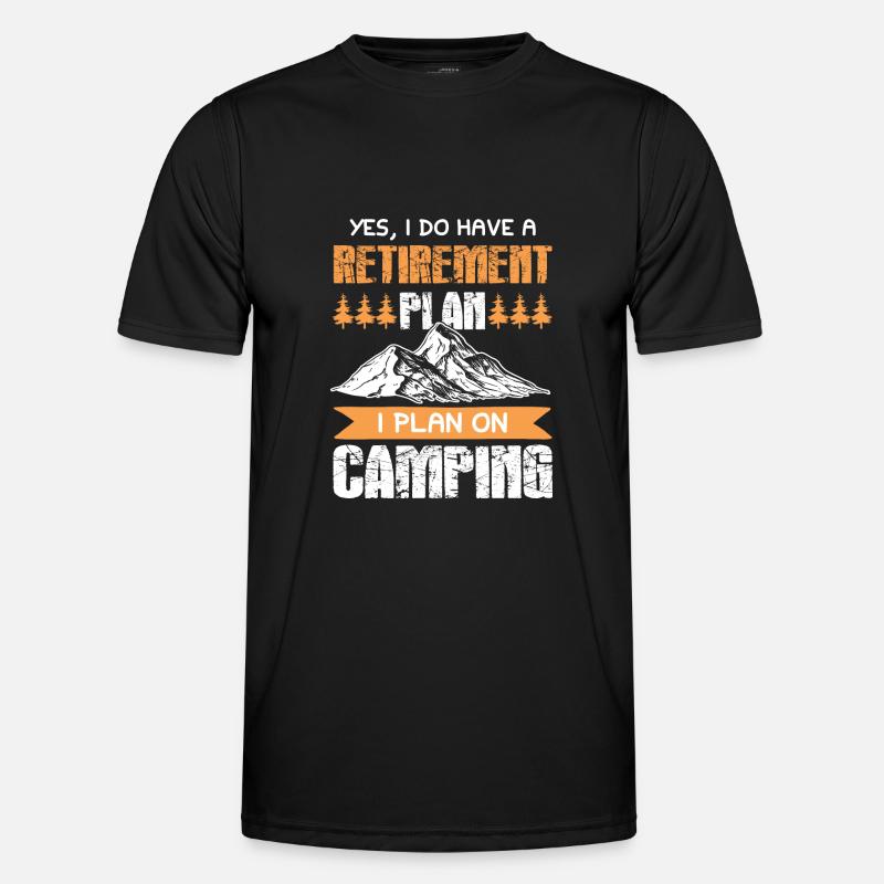 Camping Camper - Männer Funktions-T-Shirt - Schwarz