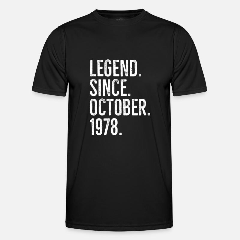 Legend Since October 1978 - Men's Functional T-Shirt - black