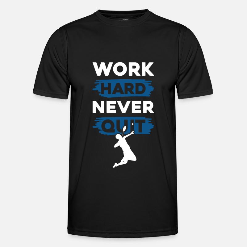 Badminton Work Hard Men's Functional T-Shirt