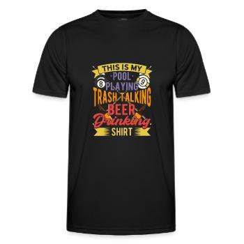Billard und Bier | Pool Billard - Männer Funktions-T-Shirt - Schwarz - Vorne - AI Model Male 178 dark (178cm)