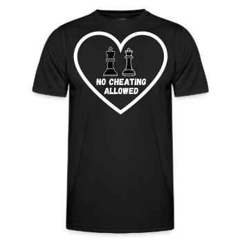 Schach Trend Chess Cheating Cheat Queens Gambit - Men's Functional T-Shirt - black - Front - AI Model Male 178 dark (178cm)