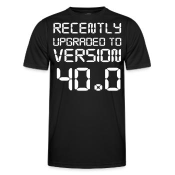 40th birthday - Men's Functional T-Shirt - black - Front - AI Model Male 178 dark (178cm)