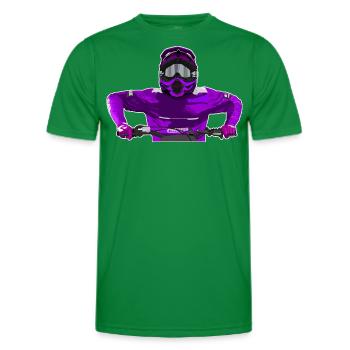 Motocross / Enduro / Freestyle mx / Dirtbike retro - Männer Funktions-T-Shirt - Kelly Green - Vorne - AI Model Male 178 dark (178cm)