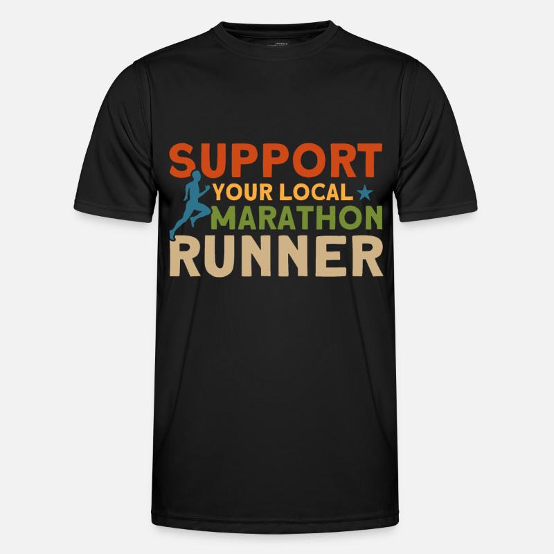 Running Half Marathon Jogging Gift - Men's Functional T-Shirt - black