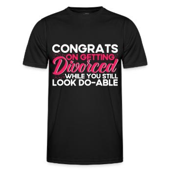 Divorce Divorcé Don divorcé - T-shirt sport Homme - noir - Devant - AI Model Male 178 dark (178cm)