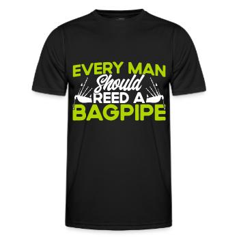 Dudelsack Dudelsackspieler Dudelsäcke Geschenk - Männer Funktions-T-Shirt - Schwarz - Vorne - AI Model Male 178 dark (178cm)
