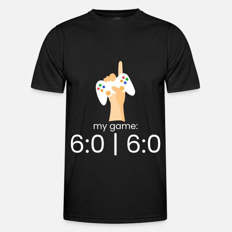 my game: 6:0 | 6:0 - Men's Functional T-Shirt - black