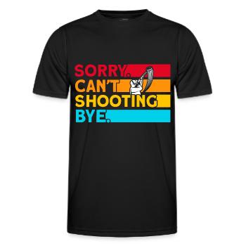 Shooting Clay Pigeon Shooting Clay Pigeon Shooting - Men's Functional T-Shirt - black - Front - AI Model Male 178 dark (178cm)