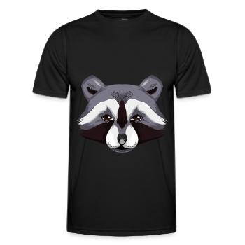 raton laveur - T-shirt sport Homme - noir - Devant - AI Model Male 178 dark (178cm)