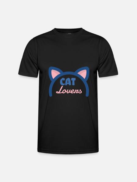 Cat Lovers - Men's Functional T-Shirt - black