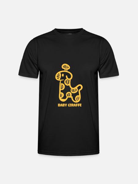Baby giraffe - Men's Functional T-Shirt - black