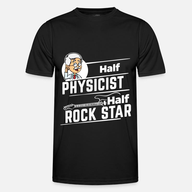 Physicist - Half Rock Star - Men's Functional T-Shirt - black