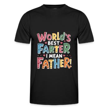 Der beste Vater der Welt, ich meine Vater! - Männer Funktions-T-Shirt - Schwarz - Vorne - AI Model Male 178 dark (178cm)