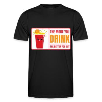 Beer Pong Champion Buvez mieux vous obtenez - T-shirt sport Homme - noir - Devant - AI Model Male 178 dark (178cm)