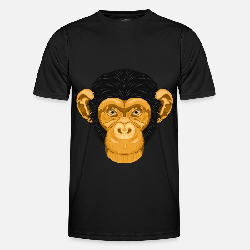 Affe Schimpanse Äffchen - Männer Funktions-T-Shirt - Schwarz