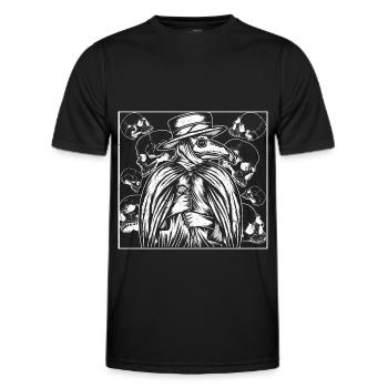 Mort de peste médiévale occulte - T-shirt sport Homme - noir - Devant - AI Model Male 178 dark (178cm)