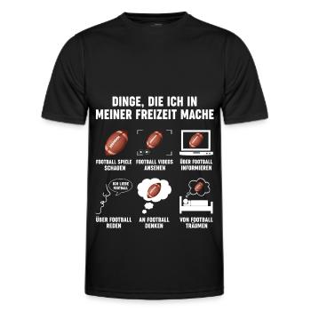 American Football Fan Freizeit Lustig Football - Männer Funktions-T-Shirt - Schwarz - Vorne - AI Model Male 178 dark (178cm)