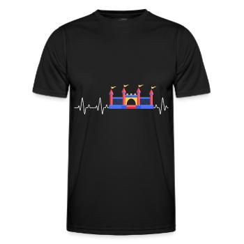 Château gonflable Heartbeat Château gonflable Château gonflable - T-shirt sport Homme - noir - Devant - AI Model Male 178 dark (178cm)
