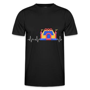 Château gonflable Heartbeat Château gonflable - T-shirt sport Homme - noir - Devant - AI Model Male 178 dark (178cm)