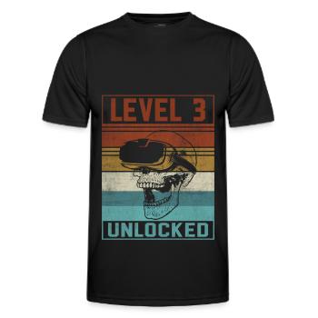Boy 3rd Birthday Gamer - Männer Funktions-T-Shirt - Schwarz - Vorne - AI Model Male 178 dark (178cm)