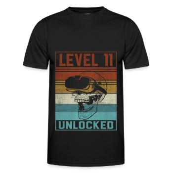 Boy 11th Birthday Gamer - Men's Functional T-Shirt - black - Front - AI Model Male 178 dark (178cm)